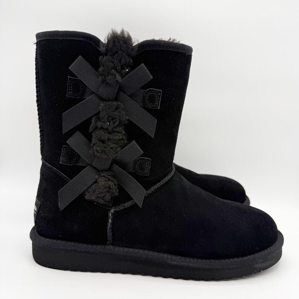 Koolaburra by UGG Womens Victoria Short Boots US 9 EU 40 Black Suede EUC